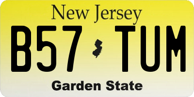 NJ license plate B57TUM