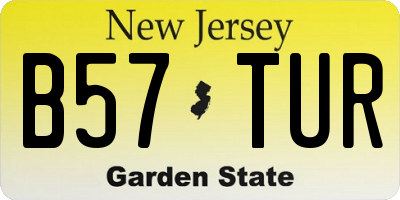 NJ license plate B57TUR