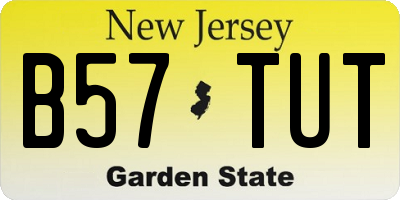 NJ license plate B57TUT