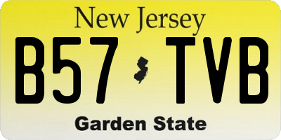 NJ license plate B57TVB