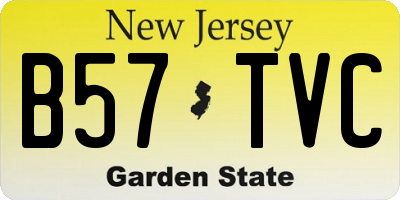 NJ license plate B57TVC