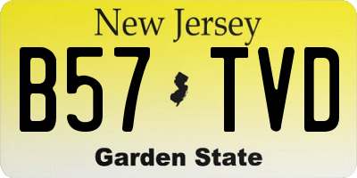 NJ license plate B57TVD
