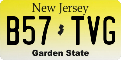 NJ license plate B57TVG