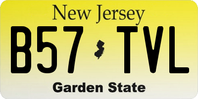 NJ license plate B57TVL