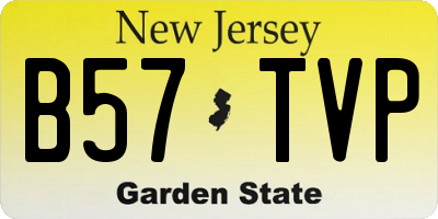 NJ license plate B57TVP