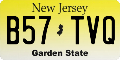 NJ license plate B57TVQ