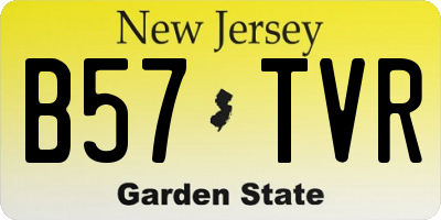 NJ license plate B57TVR