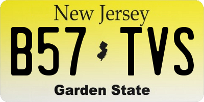 NJ license plate B57TVS