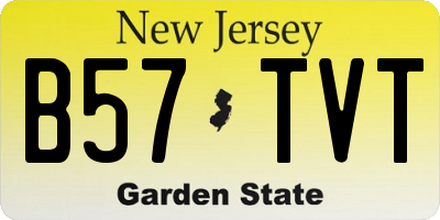 NJ license plate B57TVT