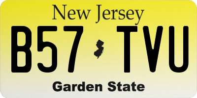 NJ license plate B57TVU