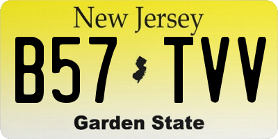 NJ license plate B57TVV