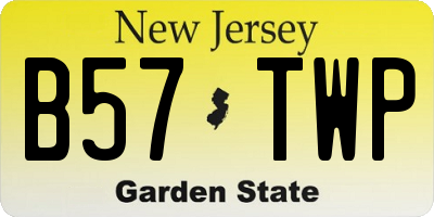 NJ license plate B57TWP