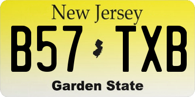 NJ license plate B57TXB