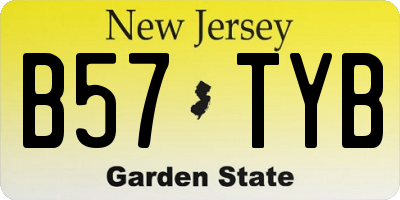 NJ license plate B57TYB
