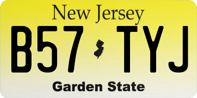 NJ license plate B57TYJ