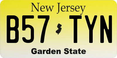 NJ license plate B57TYN
