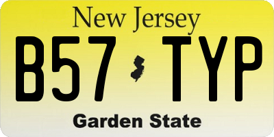 NJ license plate B57TYP