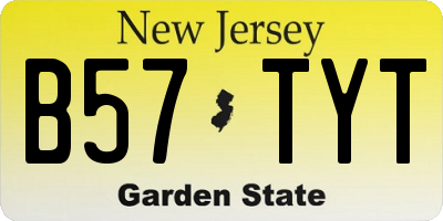 NJ license plate B57TYT