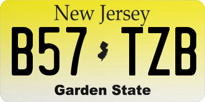 NJ license plate B57TZB