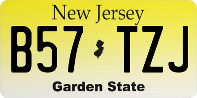 NJ license plate B57TZJ