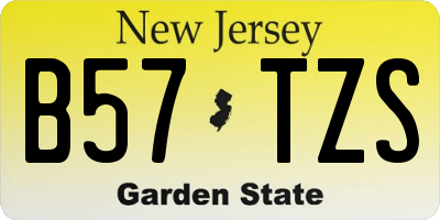 NJ license plate B57TZS