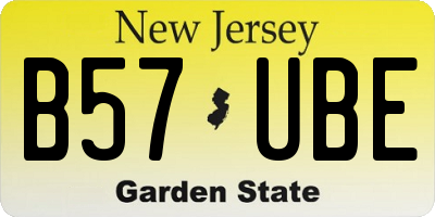 NJ license plate B57UBE