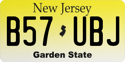 NJ license plate B57UBJ