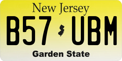NJ license plate B57UBM