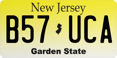 NJ license plate B57UCA