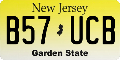 NJ license plate B57UCB