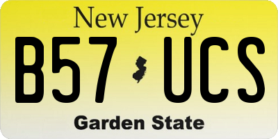 NJ license plate B57UCS