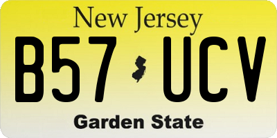 NJ license plate B57UCV
