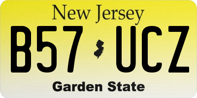 NJ license plate B57UCZ