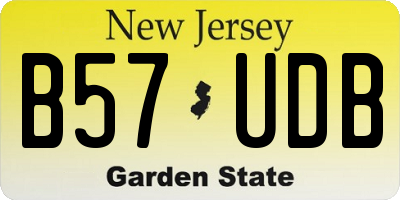 NJ license plate B57UDB