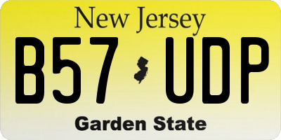 NJ license plate B57UDP