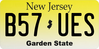 NJ license plate B57UES