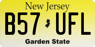 NJ license plate B57UFL