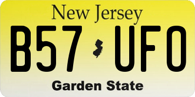 NJ license plate B57UFO