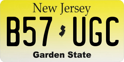 NJ license plate B57UGC