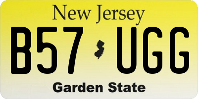 NJ license plate B57UGG