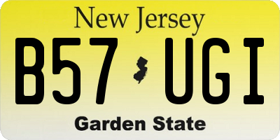 NJ license plate B57UGI