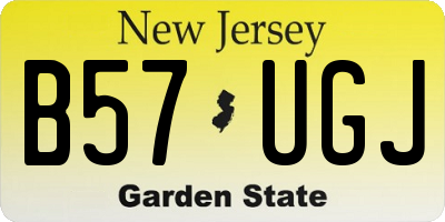 NJ license plate B57UGJ
