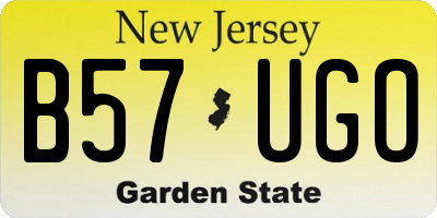 NJ license plate B57UGO