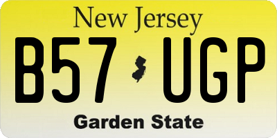 NJ license plate B57UGP