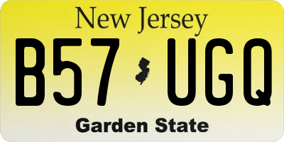 NJ license plate B57UGQ