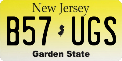 NJ license plate B57UGS