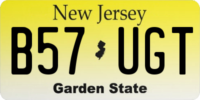 NJ license plate B57UGT