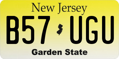 NJ license plate B57UGU
