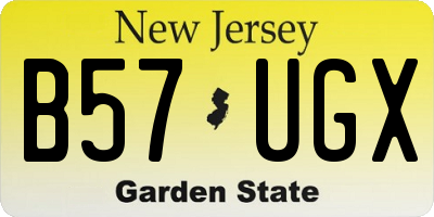 NJ license plate B57UGX