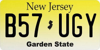 NJ license plate B57UGY